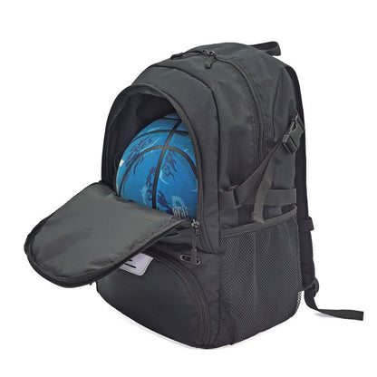 Mochila de basquete grande, bolsa esportiva com compartimento separado para bolas, compartimento para tênis de basquete, futebol, vôlei, natação, academia, viagens