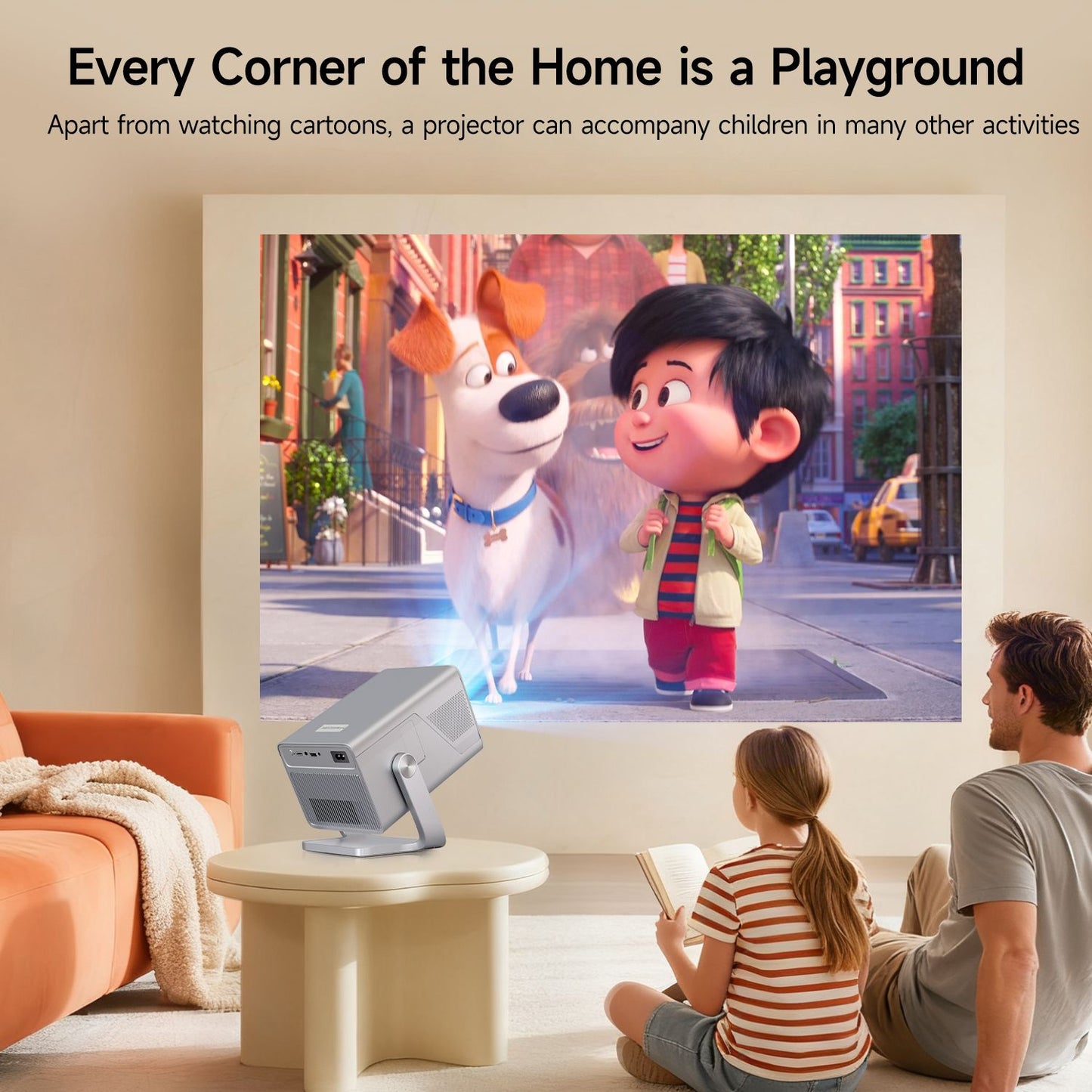 Magcubic 8K Support HD 1080P 1000ANSI X7 Projector With 5W Speaker Android 14 WiFi6 BT5.4 Outdoor Video Home Theater Projector