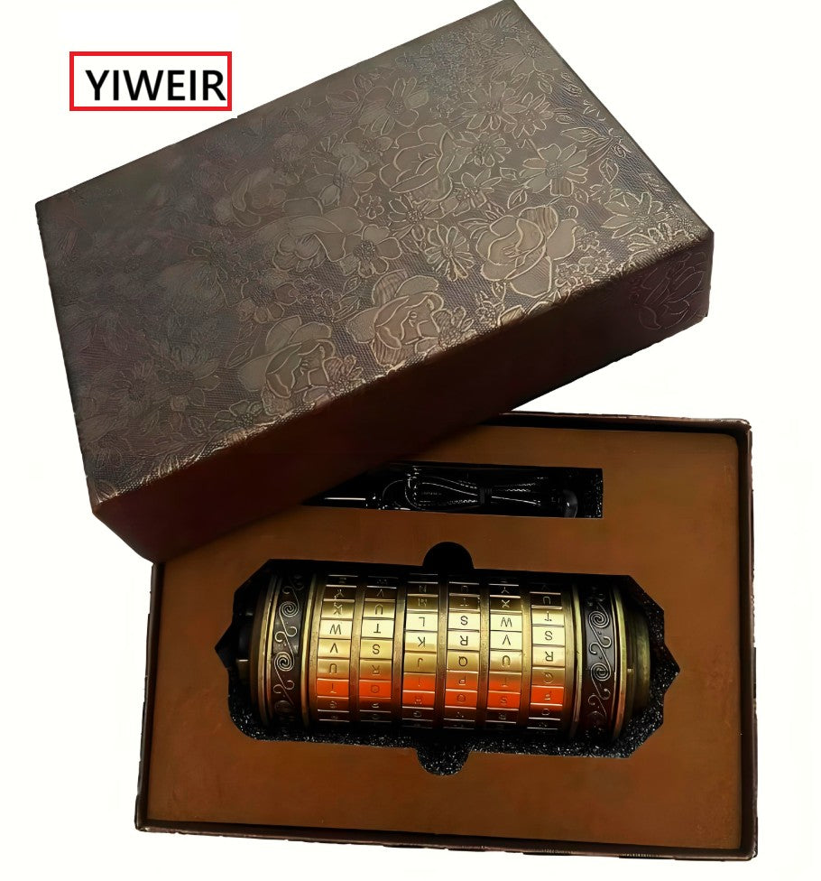 BRONZE Leonardo Da Vinci Code Toys Metal Cryptex Locks for Wedding Gifts Valentine's Day Gifts