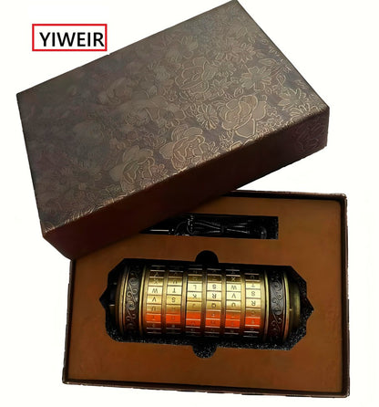 BRONZE Leonardo Da Vinci Code Toys Metal Cryptex Locks for Wedding Gifts Valentine's Day Gifts