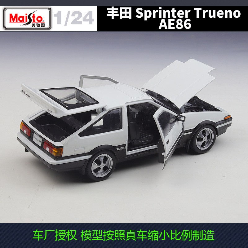 Maisto 1:24 Toyota Sprinter Trueno Ae86 Ae 86 Modelo de Carro de Liga de Simulação Peça de Exibição de Brinquedo Acabado Estático para Presente