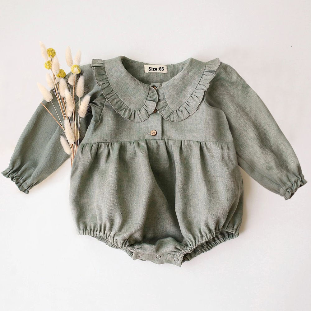 Vintage Floral Baby Girl Romper Spring Baby Girl Clothes For Wedding Party