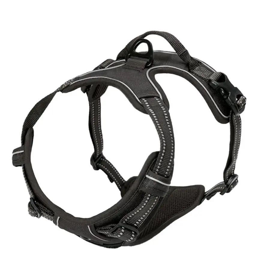 Dog harness without a leash, front buckle, heavy-duty reflective, easy-to-control handle for pet dogs, specially designed for wa