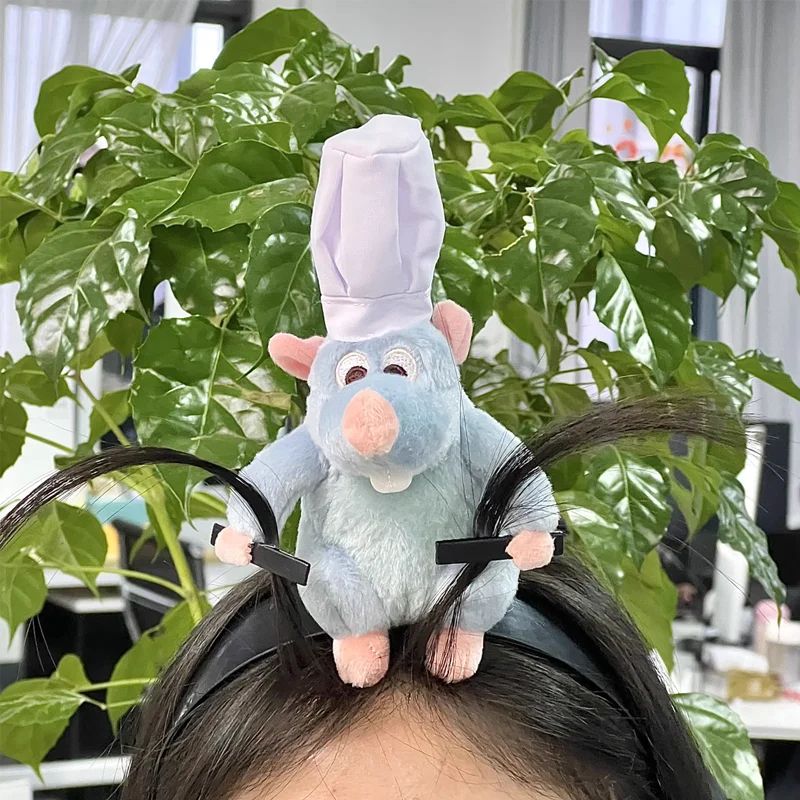Tiara Ratatouille Novo Desenho Animado Pelúcia Faixa de Cabelo Presilha Francesa de Aba Larga Acessório de Cabelo para Fotos Presente Criativo para Meninas