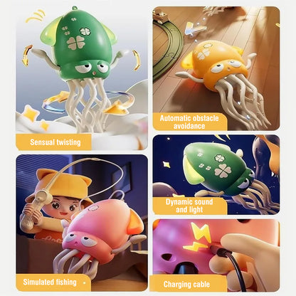 Brinquedo de Polvo Andador e Dançarino de Desenho Animado Brinquedos Educativos para a Primeira Infância com Luzes e Música Jogos para Bebês, Crianças, Meninos e Meninas