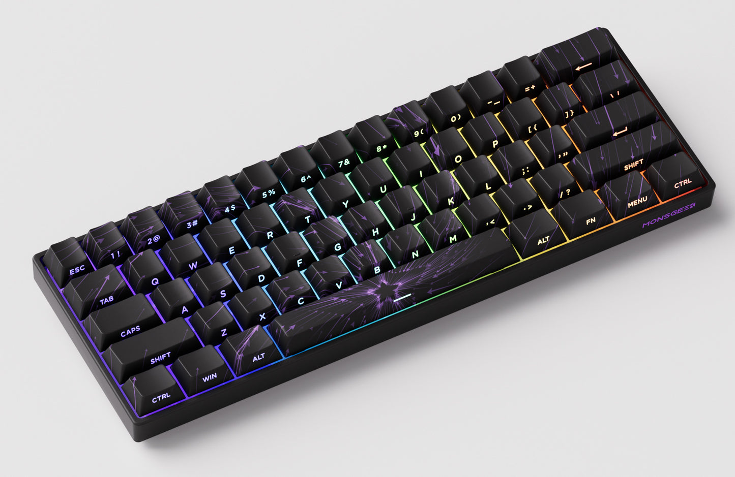 Akko MonsGeek FUN60 Teclado Mecânico Interruptor Magnético Teclados Gamer 60% Gatilho Rápido 0,01mm 8K ARGB HE/TMR Teclado Personalizado