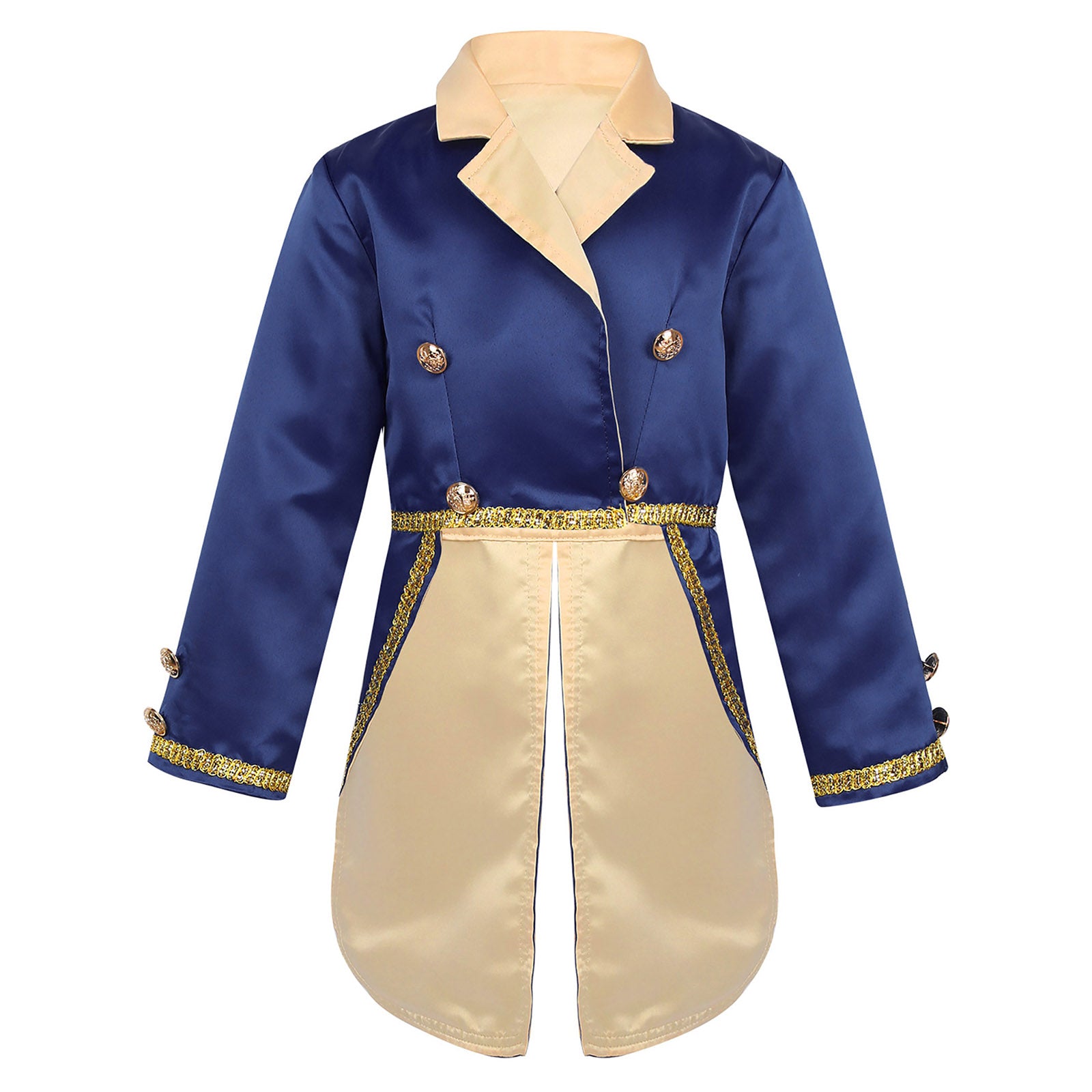 Boys Girls Prince Tuxedo Jacket Turn-Down Collar Coat Halloween Masquerade Theme Party Cosplay Costume Birthday Party Tailcoat