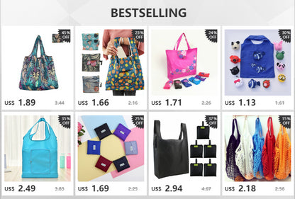 Women Men Eco Foldable Shopping Bag Unisex Reusable Food Fruit Vegetables Grocery Storage Shopper Tote Bag Pouch Handbags