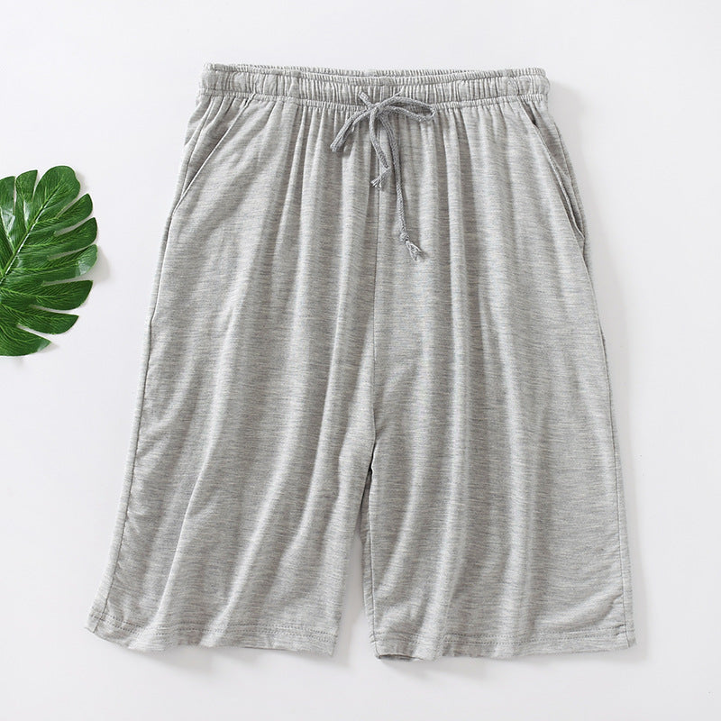Modal Men's Pajama Pants Men Summer Thin Five-point Home Shorts Loose Casual Large Size Home Pajamas Beach Pants Sleep Wear Men