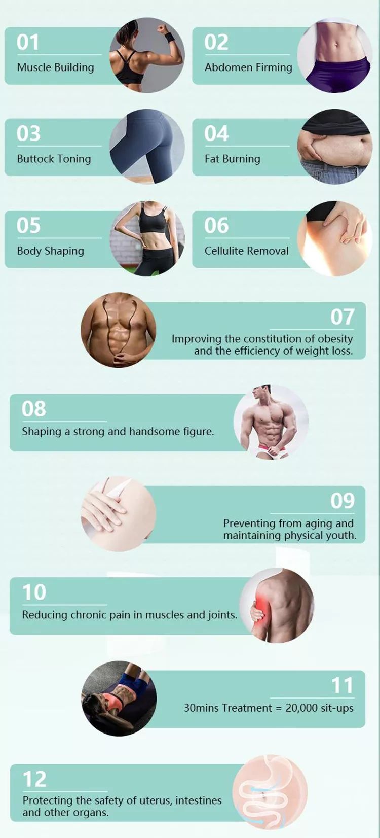 11.11 Portable 2 Handle Mini EMS 6500W Electric Muscle Stimulator 200HZ Fitness Machine Weight Loss Home Using Muscle Building