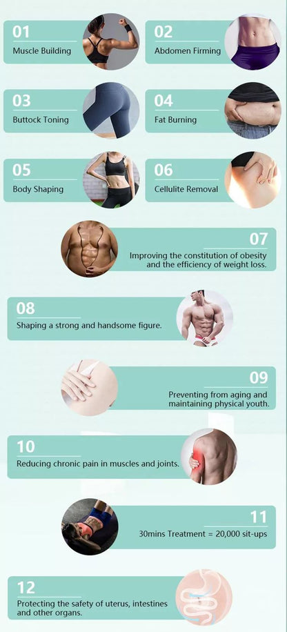 11.11 Portable 2 Handle Mini EMS 6500W Electric Muscle Stimulator 200HZ Fitness Machine Weight Loss Home Using Muscle Building