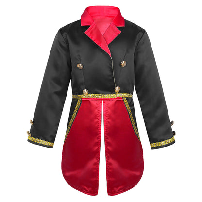 Boys Girls Prince Tuxedo Jacket Turn-Down Collar Coat Halloween Masquerade Theme Party Cosplay Costume Birthday Party Tailcoat
