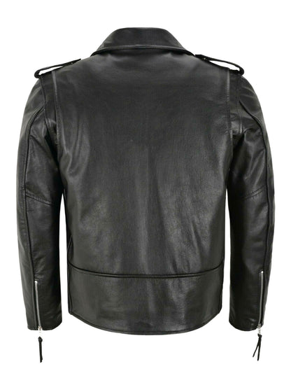 Boutique Punk Men PU Leather Jacket Motorcycle Fashion Slim Fit Leather Coat
