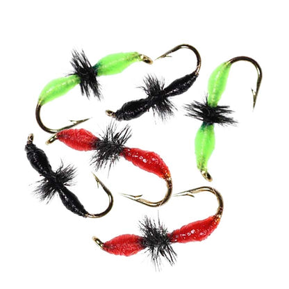 5 Peças Latão Beadhead Pavão Herl Buzzer Fly Isca de Pesca no Gelo Jig Ninfas Larvas para Pesca de Truta Perca Bluegill