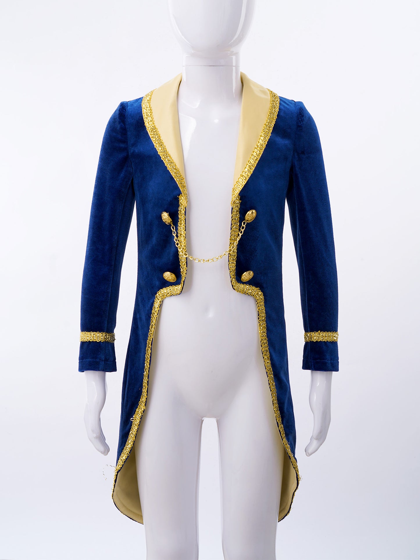 Boys Girls Prince Tuxedo Jacket Turn-Down Collar Coat Halloween Masquerade Theme Party Cosplay Costume Birthday Party Tailcoat