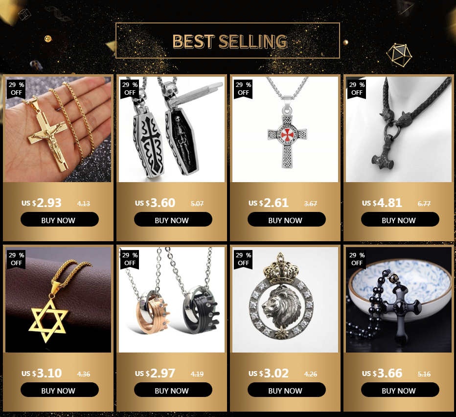 Colar Masculino Crucifixo Jesus Cristo Banhado a Ouro Pingente Cruz Religioso com Corrente Joias