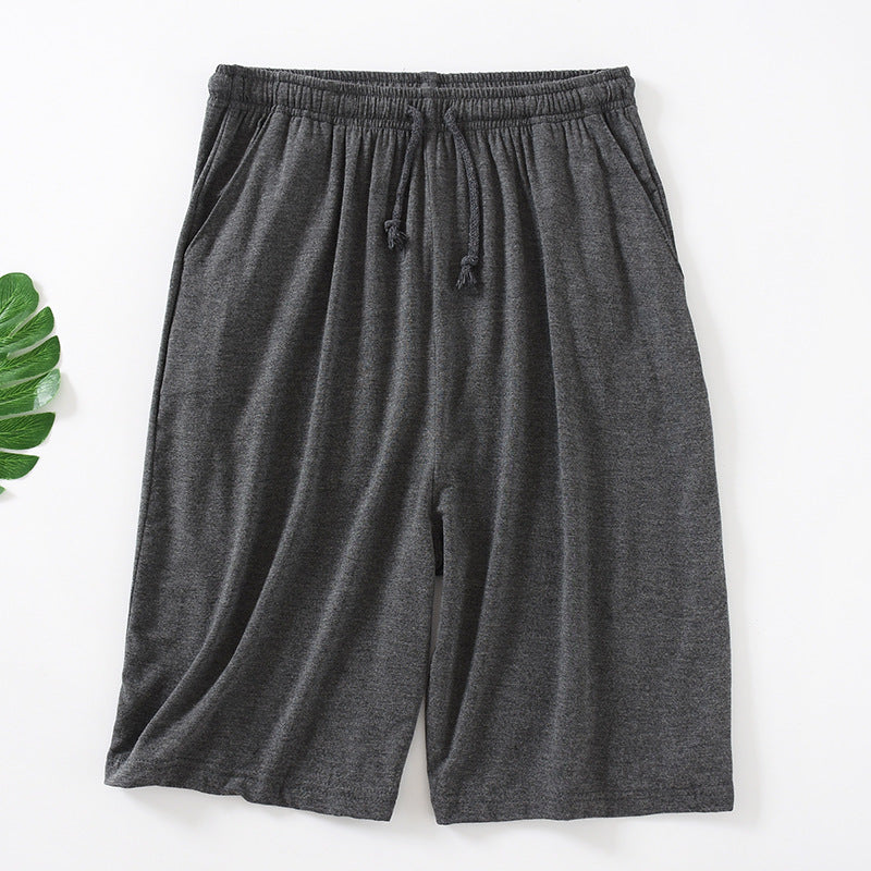 Modal Men's Pajama Pants Men Summer Thin Five-point Home Shorts Loose Casual Large Size Home Pajamas Beach Pants Sleep Wear Men