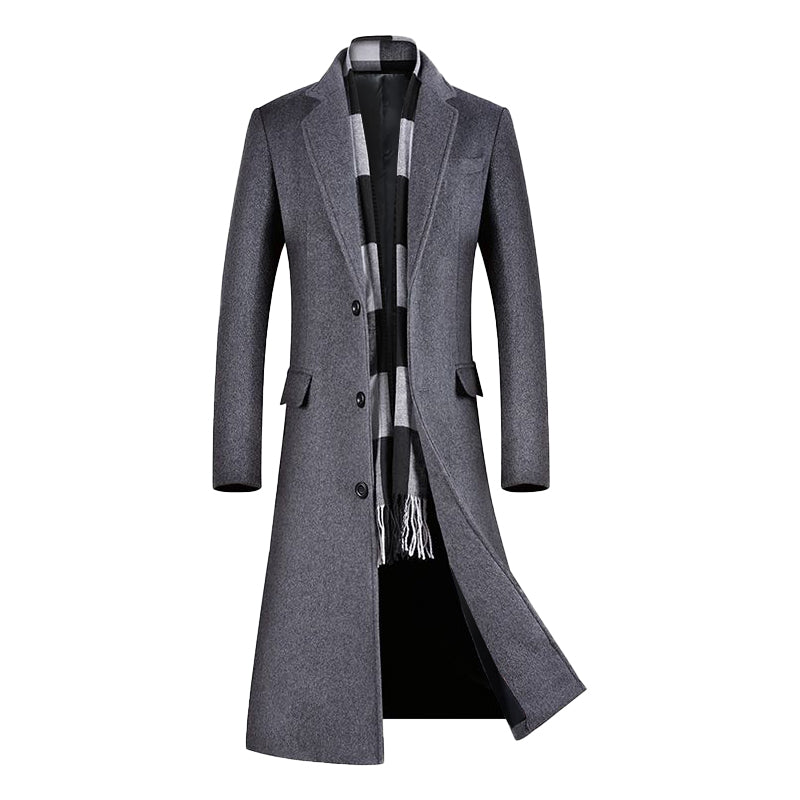 Coats for Men,Wool content 54%,A Long Jacket Below The Knee,Men's Overcoat,Men's Coat Windbreaker,Men Coats, Long Overcoat Men