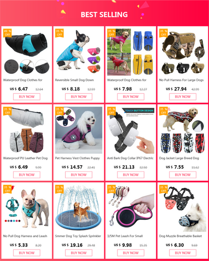 Jaqueta de Inverno Quente para Cães Grandes com Peitoral Impermeável, Casaco para Cães Grandes, Labrador, Chihuahua, Bulldog Francês, Roupas para Cães ao Ar Livre