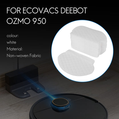 40 unidades de panos descartáveis para esfregão para aspirador de pó robótico Ecovacs Deebot Ozmo 950 920 905 Panos de esfregar