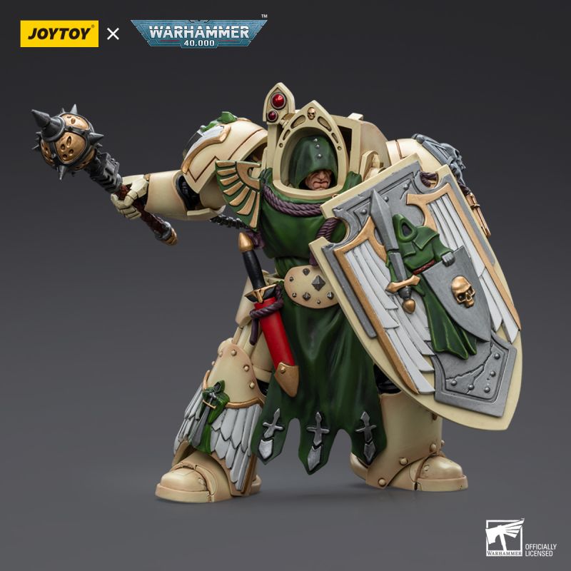 JOYTOY Warhammer 40K Dark Angels Deathwing Knight com Maça da Absolvição 1 Boneco de Ação 1:18, Presente de Modelo para Coleção