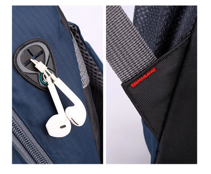 Nova Mochila Masculina de Nylon Impermeável Casual para Viagem ao Ar Livre Mochila Feminina para Caminhada Acampamento Montanhismo Bolsa Esportiva Juvenil