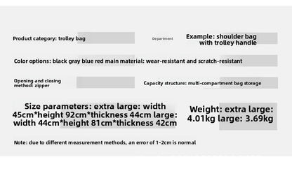 COLENARA Luggage Travel Bag Large-capacity Men's Trolley Bags Oxford Cloth Aviation Shipping Box Business Organizer Bag Suitcase