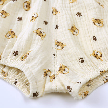 2025 Organic Cotton Shorts for Baby Clothes Toddler Boy & Girl Bloomer Printed Short Pants for Babies Board Shorts Diaper Covers