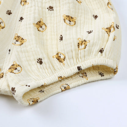 2025 Organic Cotton Shorts for Baby Clothes Toddler Boy & Girl Bloomer Printed Short Pants for Babies Board Shorts Diaper Covers