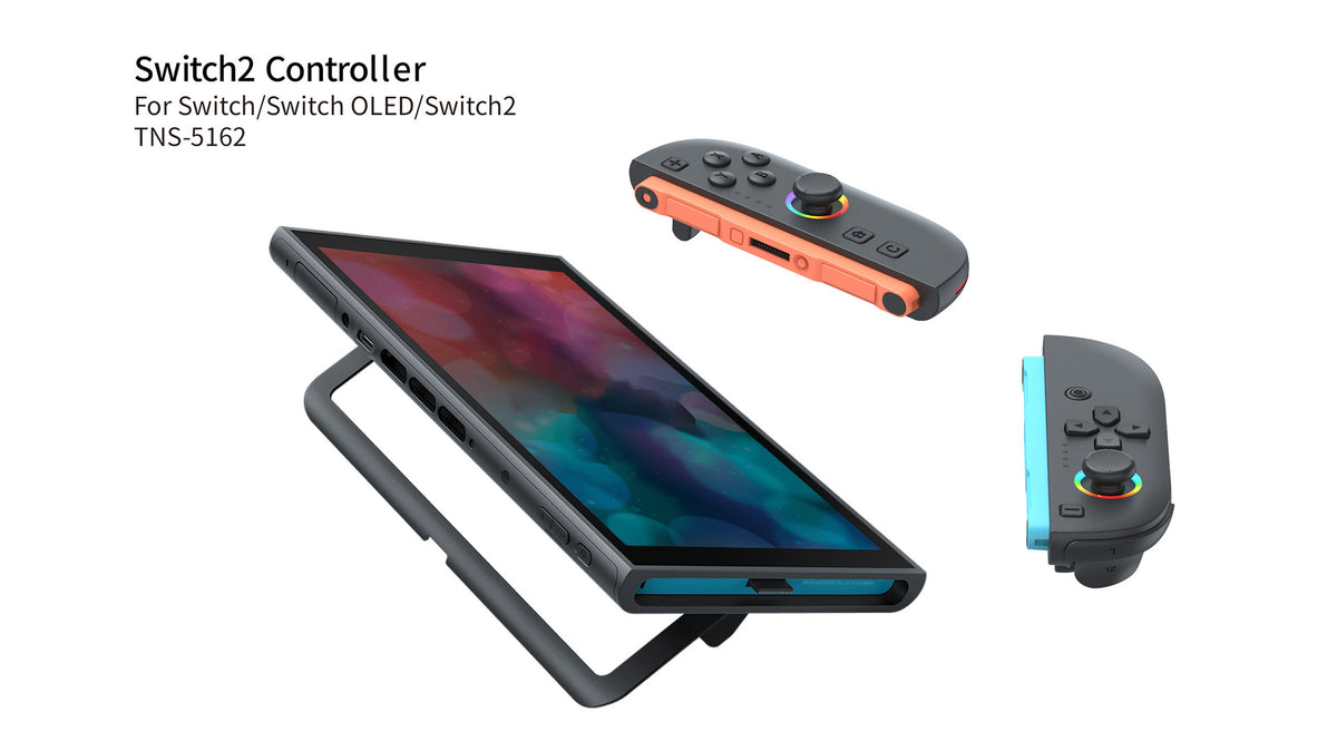 For Switch2 Wired Wireless Joy Cons Controller With RGB Light Dual Vibration Joystick For Switch/OLED/Switch2 Bluetooth Gamepad