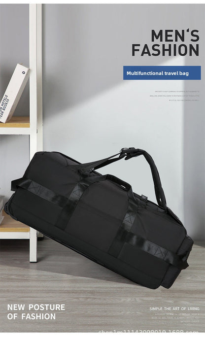 KLQDZMS Oxford Cloth Suitcase Bag Large Capacity Trolley Bag Men's Outdoor Travel Organizer Bag Women's Shoulders Backpacks