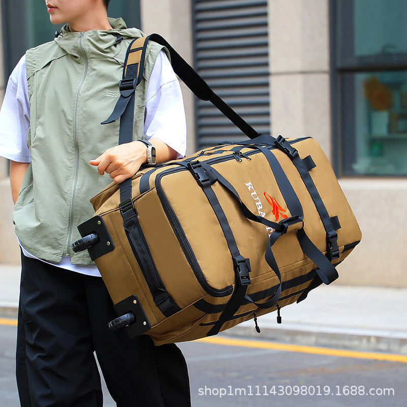 Bolsa de bagagem externa KLQDZMS, bolsa organizadora de roupas de capacidade superdimensionada, mochila de viagem masculina de tecido Oxford, mochila de remessa
