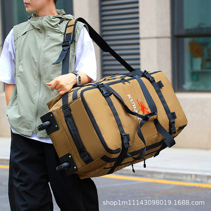 Bolsa de bagagem externa KLQDZMS, bolsa organizadora de roupas de capacidade superdimensionada, mochila de viagem masculina de tecido Oxford, mochila de remessa