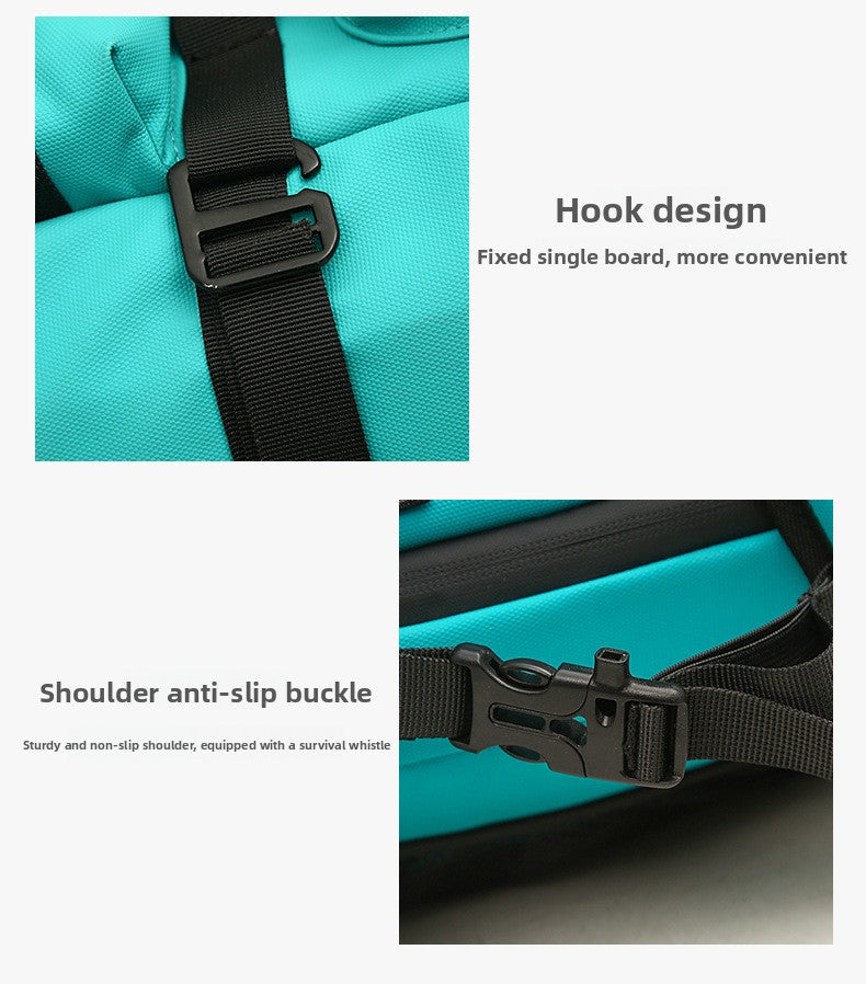KLQDZMS Women's Ski Backpack Multifunctional Luggage Bag Multifunctional Oxford Cloth Checked Storage Bag Men's Travel Handbag