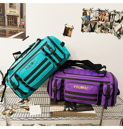 KLQDZMS Men's Backpack Outdoor Sports Ski Shoulder Bag Oxford Cloth Large Capacity Wearable Travel Bag Women's Luggage Bag