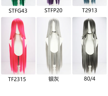Perucas sintéticas de cabelo rosa com volume de ar, seda de cabelo macia de alta temperatura, cabelo a granel, peruca longa, cacheada, de ondas grandes, lisa, para Cosplay