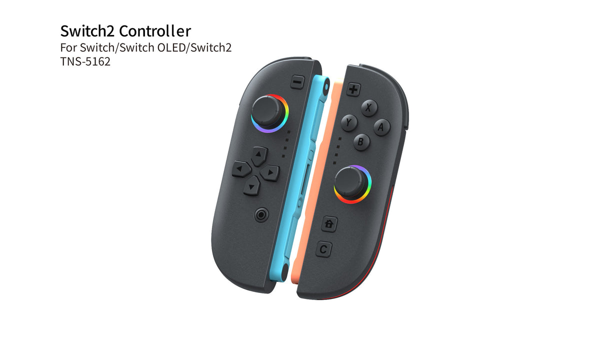 For Switch2 Wired Wireless Joy Cons Controller With RGB Light Dual Vibration Joystick For Switch/OLED/Switch2 Bluetooth Gamepad