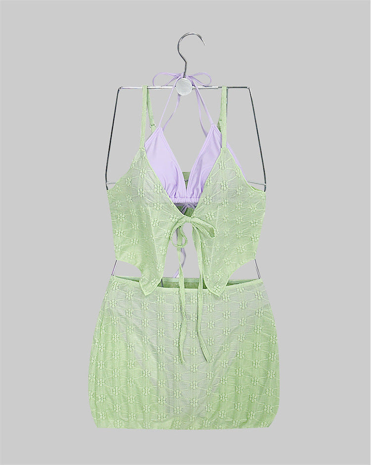 Spring/Summer Pure Desire Hot Girl Sexy Bikini Cover Beach Swimsuit Set For Women