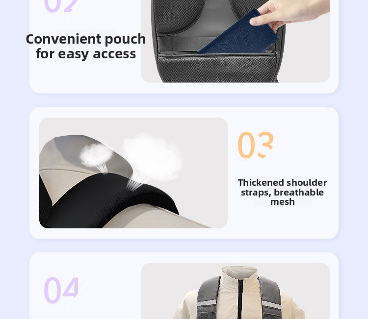 KLQDZMS Men's Backpack PC Laptop Shoulder Bag LED Light-emitting Cycling Schoolbag Expandable Waterproof Motorcycle Helmet Bag