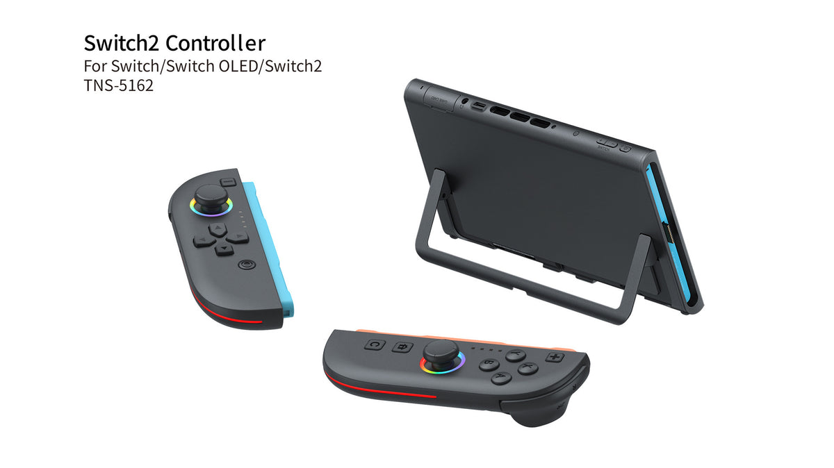 For Switch2 Wired Wireless Joy Cons Controller With RGB Light Dual Vibration Joystick For Switch/OLED/Switch2 Bluetooth Gamepad