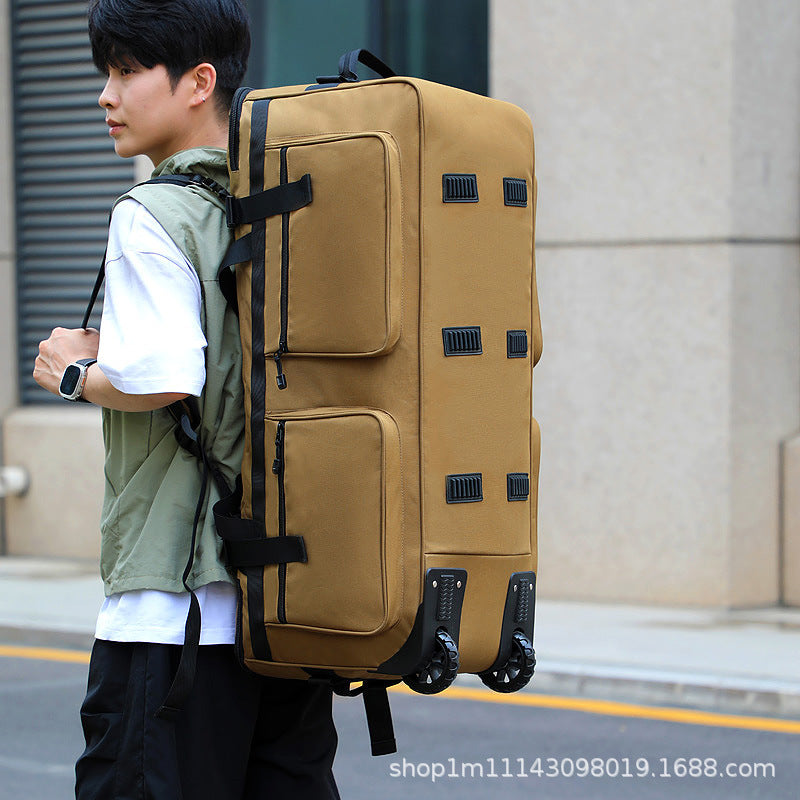 Bolsa de bagagem externa KLQDZMS, bolsa organizadora de roupas de capacidade superdimensionada, mochila de viagem masculina de tecido Oxford, mochila de remessa