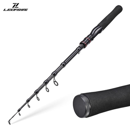 Casting Fishing Rod Carbon Fishing Rod Camping Fishing 4-6 Guides Compact Collapsed Size Fast Action Fishing Rod