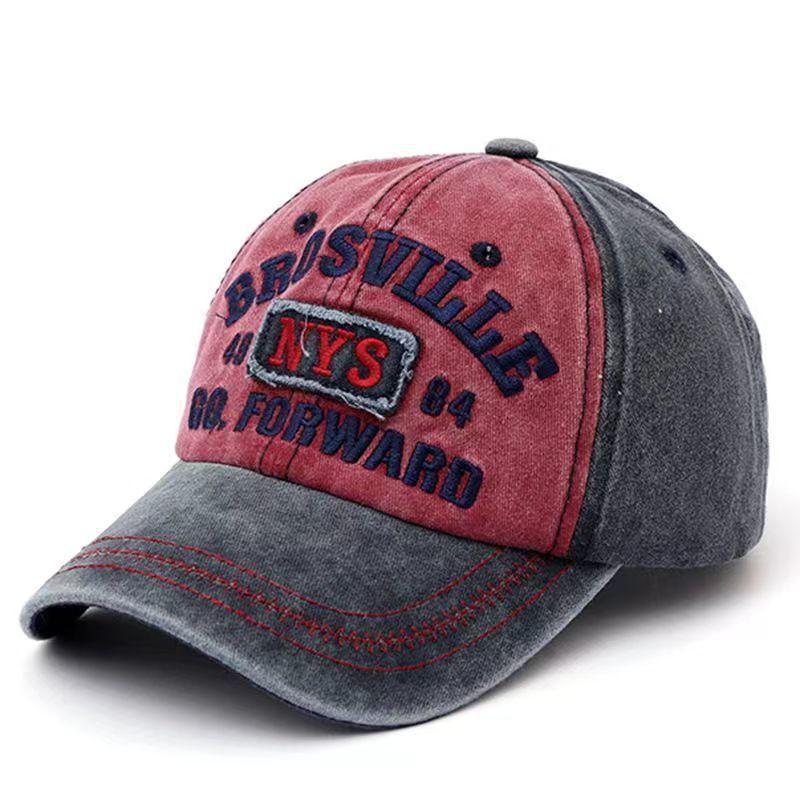 Bonés de beisebol bordados com letras retrô masculinos e femininos, de algodão lavado, chapéu casual ajustável, chapéus de sol estilo Hip Hop Streetwear, chapéu Y2k
