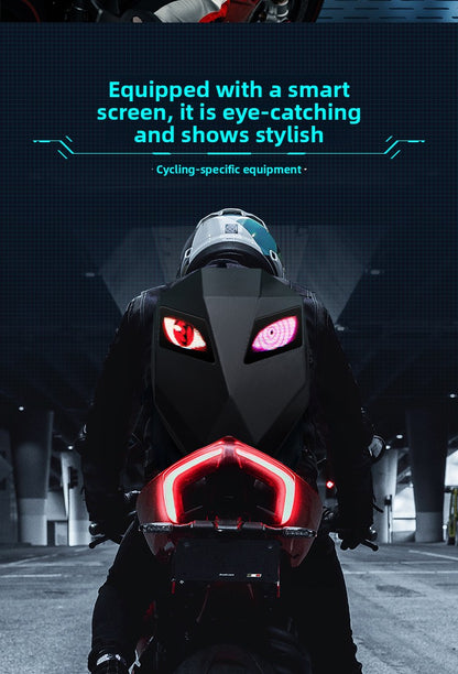 KLQDZMS Men's Backpack Laptop Waterproof Shoulder Bag Night Riding Motorcycle Helmet Schoolbag LED Light Emitting Backpacks