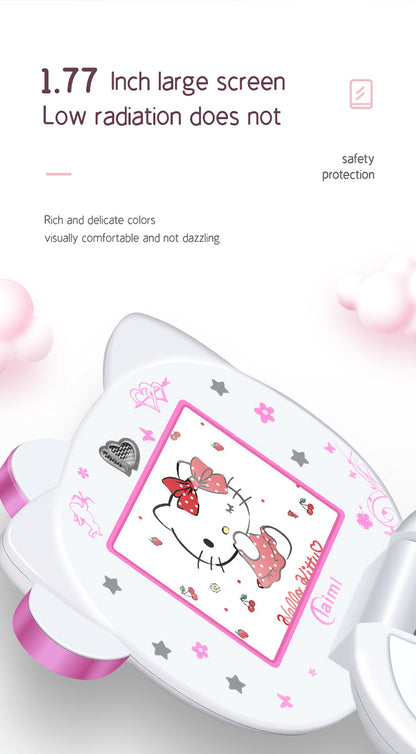 2024 Novo Telefone Dobrável Kawaii Sanrio Hello Kitty Desenho Animado Fofo Infantil Branco Rosa Mini Telefone Presentes de Aniversário Para Crianças Brinquedos Para Meninas