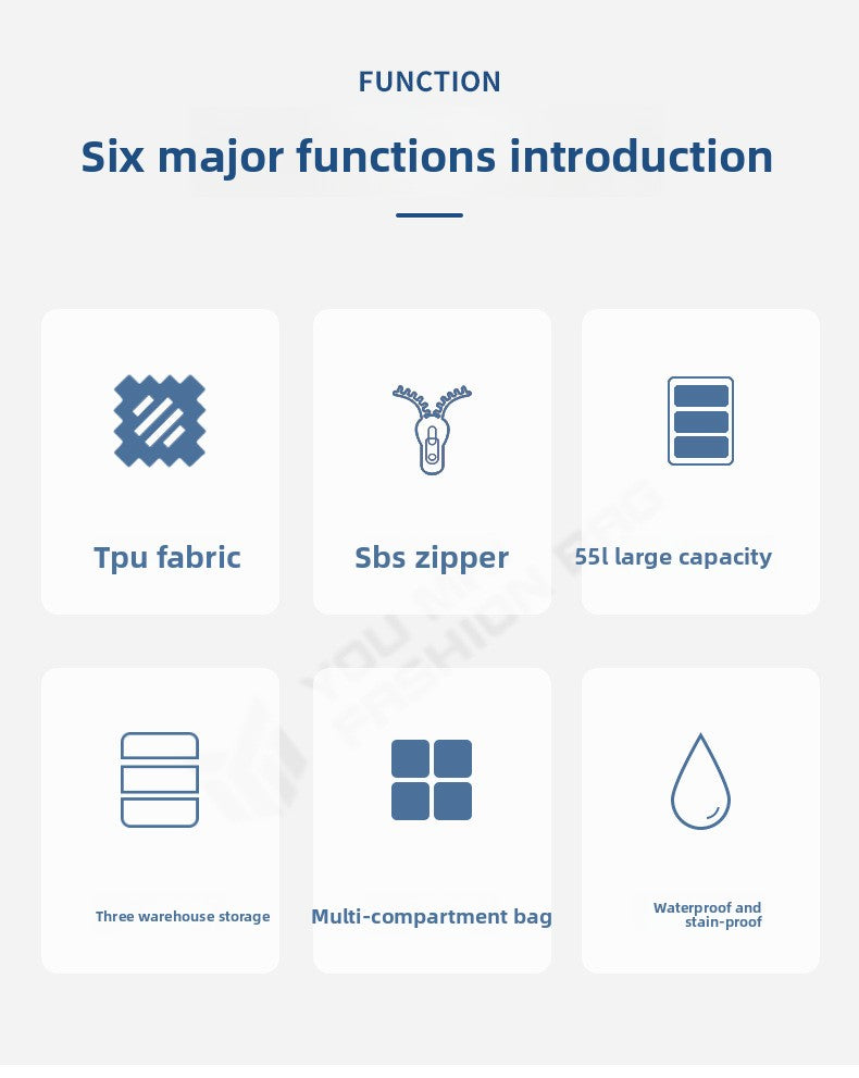 KLQDZMS Men's Backpack Outdoor Sports Ski Shoulder Bag Oxford Cloth Large Capacity Wearable Travel Bag Women's Luggage Bag