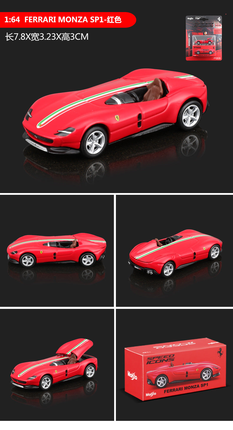 Bburago 1:64 SP1 Ferrari 812 SF90 Competizione Amarelo Liga Miniatura Ferrari Daytona SP3 Esportivo Modelo Fundido Brinquedos Personalizados