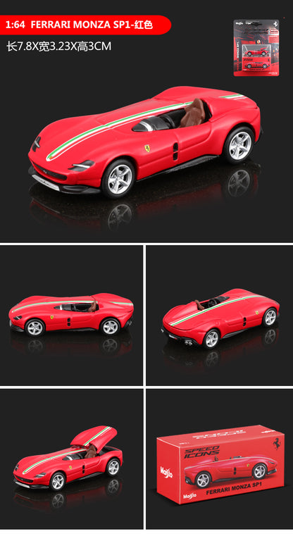 Bburago 1:64 SP1 Ferrari 812 SF90 Competizione Amarelo Liga Miniatura Ferrari Daytona SP3 Esportivo Modelo Fundido Brinquedos Personalizados