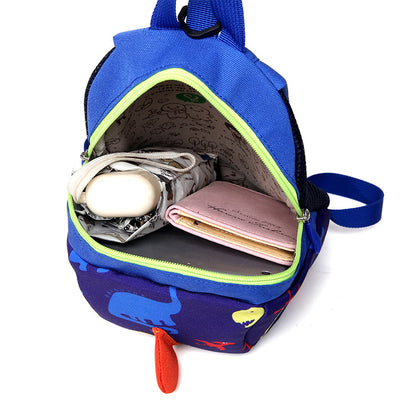 Infant Baby Dinosaur Safety Harness Backpack Toddler Kids Canvas Leash Anti-lost Kindergarten Bag Children Animal Schoolbags