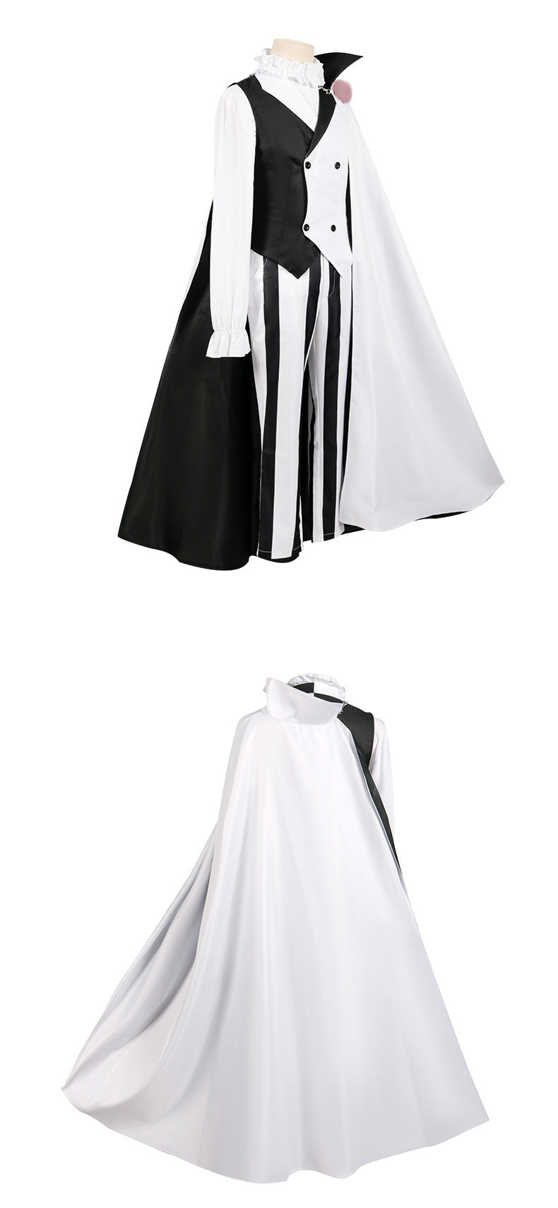 Nikolai Gogol Cosplay Costume Anime Bungou BSD Season 4 Nikolai Cosplay Cloak Cape Uniform Suit Wig
